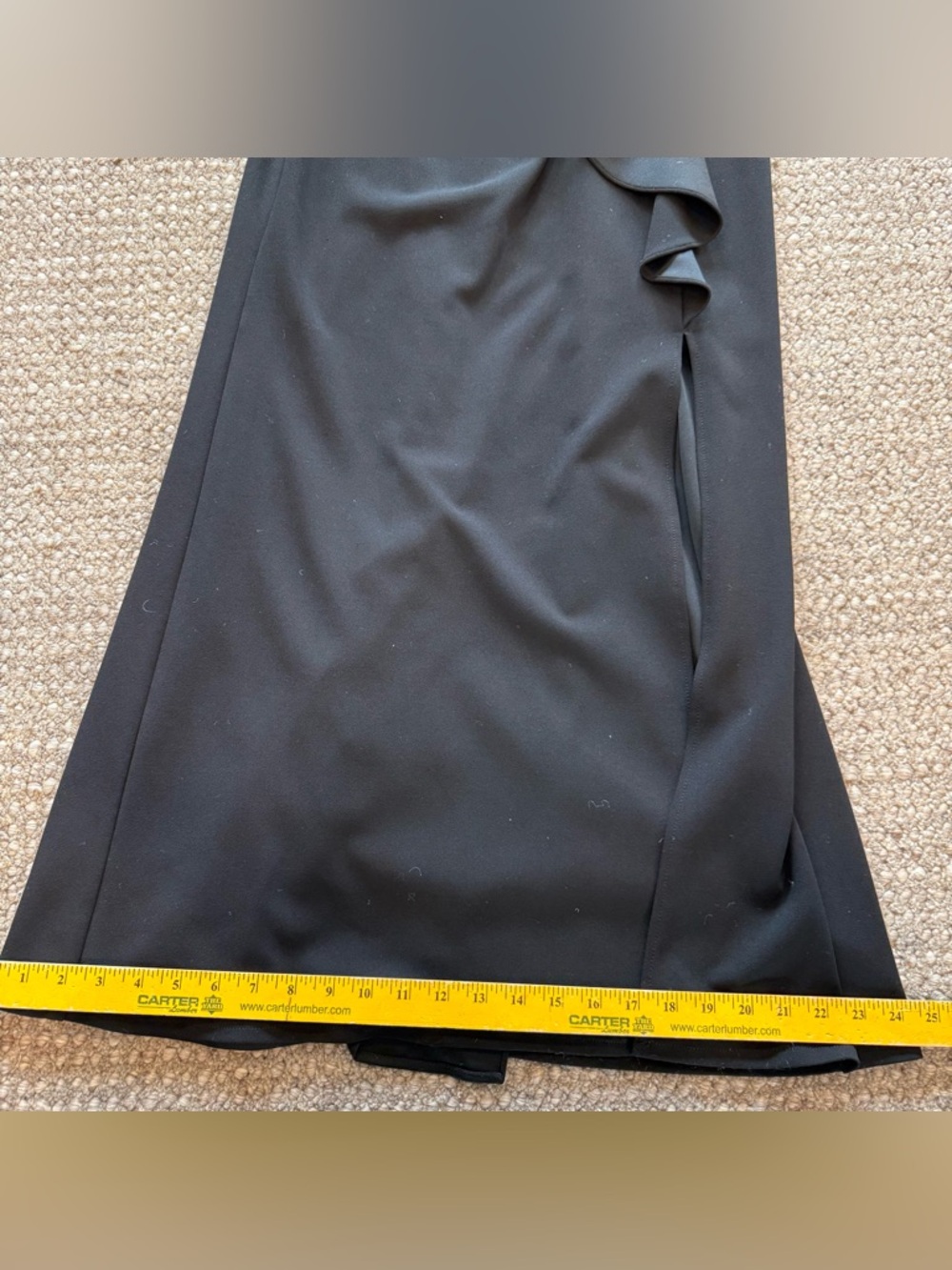 Jeanne Alexander By Alex Evenings  Size 6 Black Off The Shoulder Dress 3D Flower - Picture 15 of 17